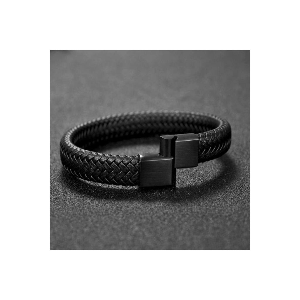 Magnetisches Herrenarmband aus Kunstleder