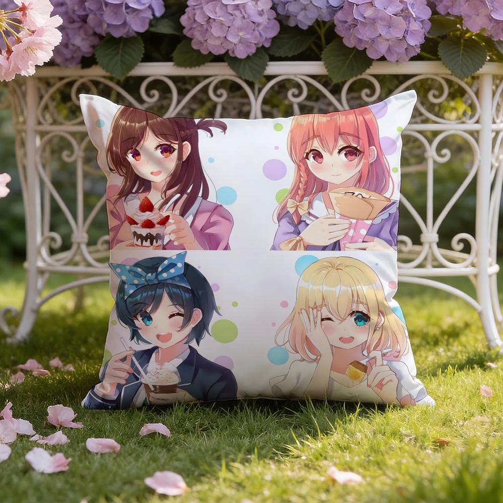 O-Okarishimasu Anime Cushion Cover Home & Car Dual-Scene Pillow Cover: Reversible for Premium Comfort