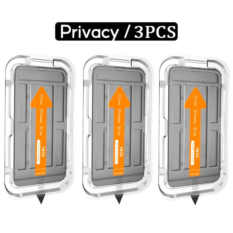 3-1Pcs Privacy Tempered Glass For iPhone 17 11 13 12 16 Pro Max 14 15 Plus 16E 17Air Screen Protector Easy Install Dust Free Box