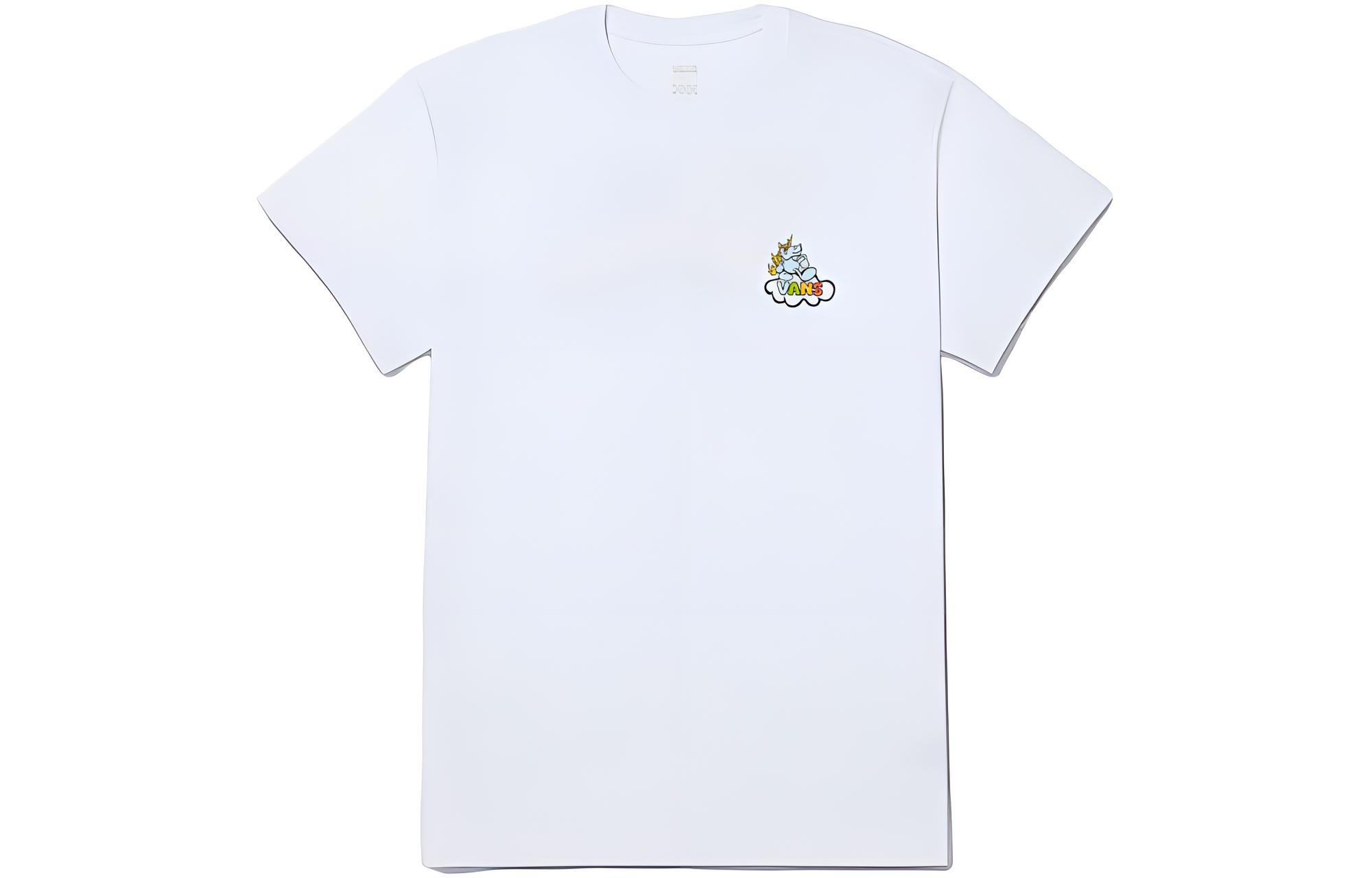 Vans T Shirts Women s White Crew Neck Moderate Straight Fit VN000C0SWHT M