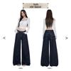 American retro wide-leg jeans women's autumn and winter new niche pocket design loose straight jeans