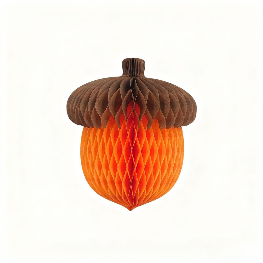 1/2pcs Elegant Orange Honeycomb Tassel Decor - Paper Pom Poms for Weddings, Home Decor - Perfect for Thanksgiving Centerpieces