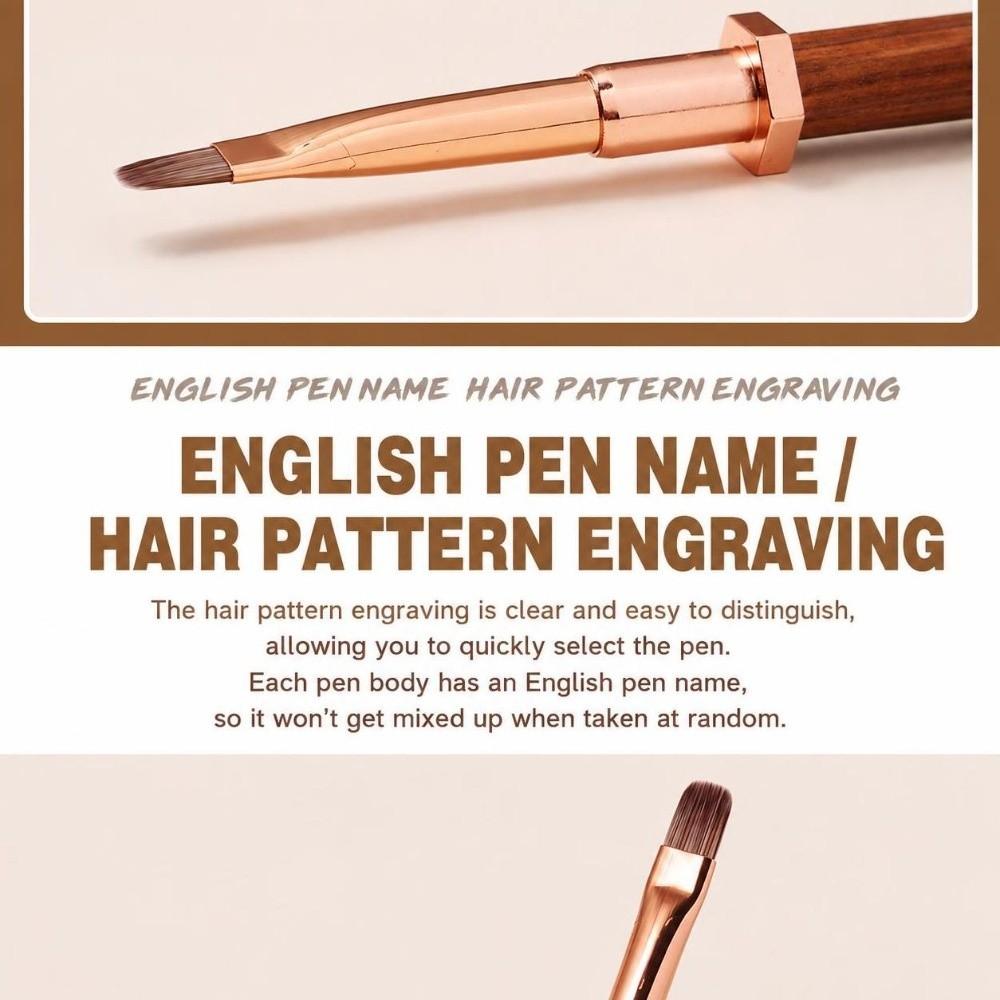 Sandalwood Handle Nail Design Pen Portable Pen Detail Brush New Manicure Pen Nail Salon