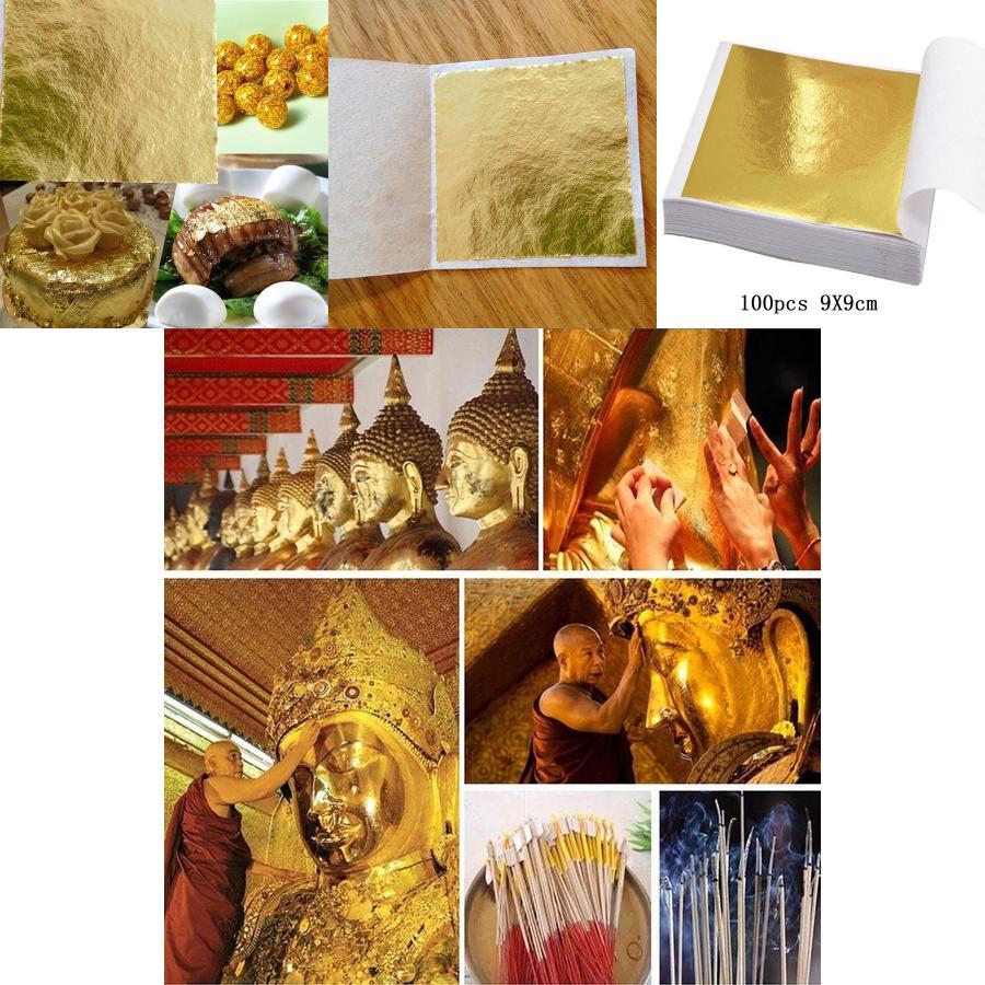 Exquisites Blattgold-Kunstdesign mit vergoldetem Rahmen für DIY-Dekorationsprojekte