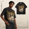 Vintage Washed Graphic Tee Oversized Loose Fit Cotton Short Sleeve T-Shirt Men Streetwear