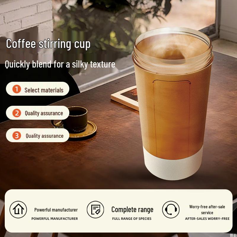 

2025 One-Button Electric Mixing Cup: Portable Coffee, Milk, and Protein Shake Brewer 400ml