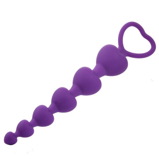 Masturbator din silicon Plug anal Long Pull Beads Masager Cuplu Flirt Sex Toy