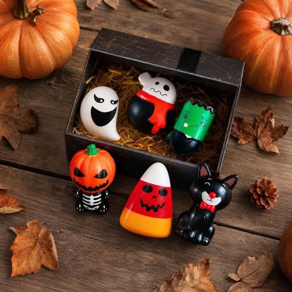 6-Pack Halloween Slow Rising Toys - Funny Creative Stress Toys for Party Favors and Gifts