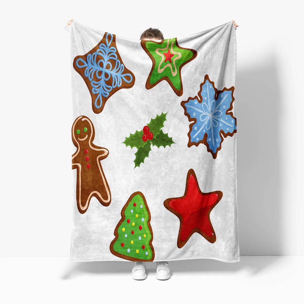 Cozy Christmas Blanket Flannel Throw Soft Warm Holiday Home Decor Gift Winter Festive Design Holiday Season Festive Christmas Gi
