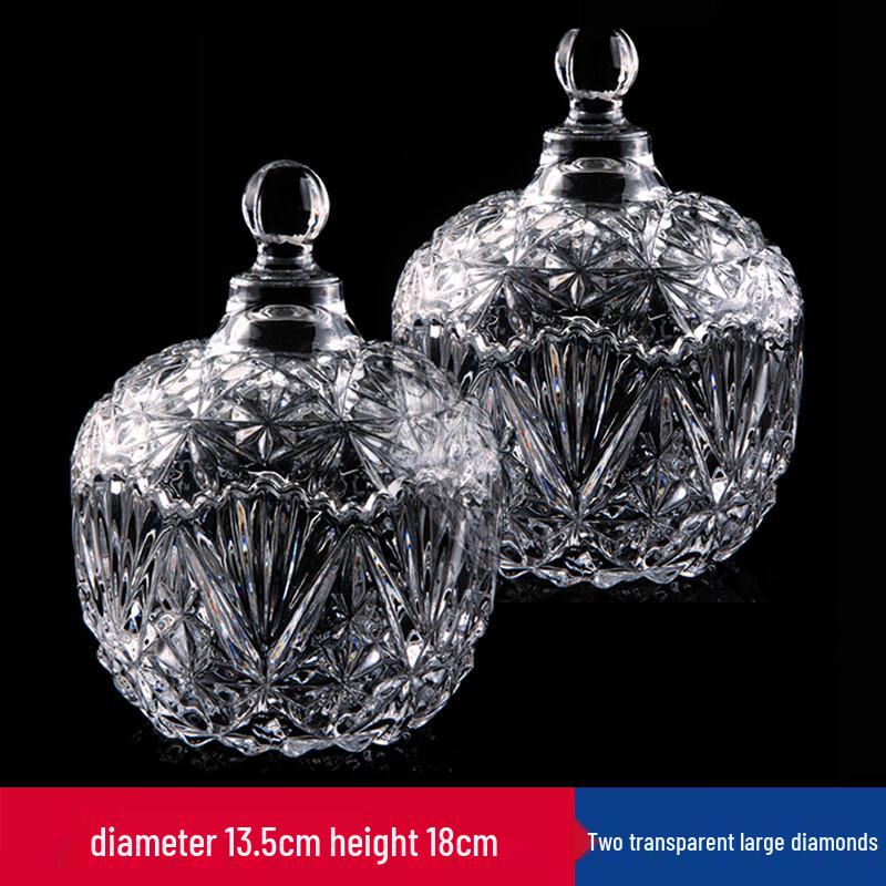 Nordic Crystal Glass Storage Jar