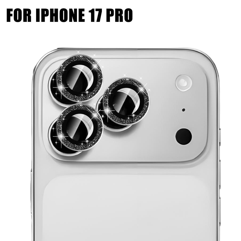 Bling Camera Lens Protector for IPhone 17/17 Air/17 Pro/17 ProMax Aluminum Alloy Tempered Glass Diamond Lens Cover for IPhone17