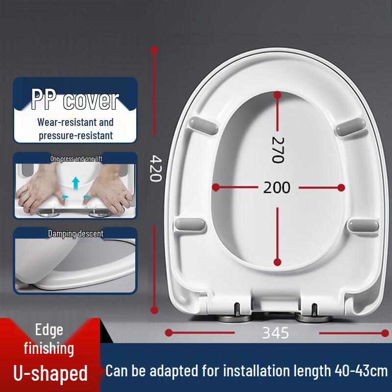 Homeglen Universal Soft-Close Toilet Seat