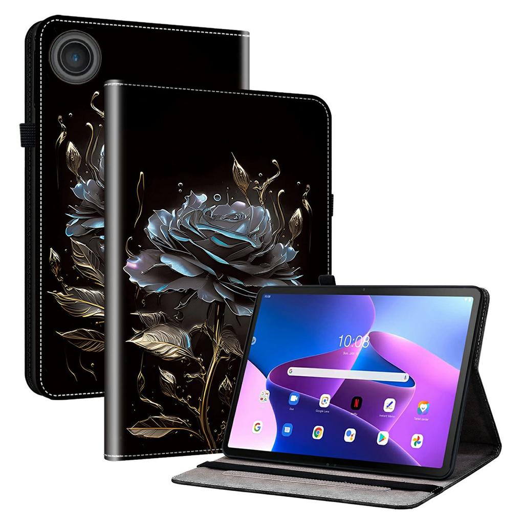 For Lenovo Tab TB311FU Leather Case Pattern Printed Stand Tablet Cover with Card Slots