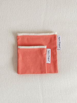 Agnes Project Square Color Pouch_Orange (2 Sizes)