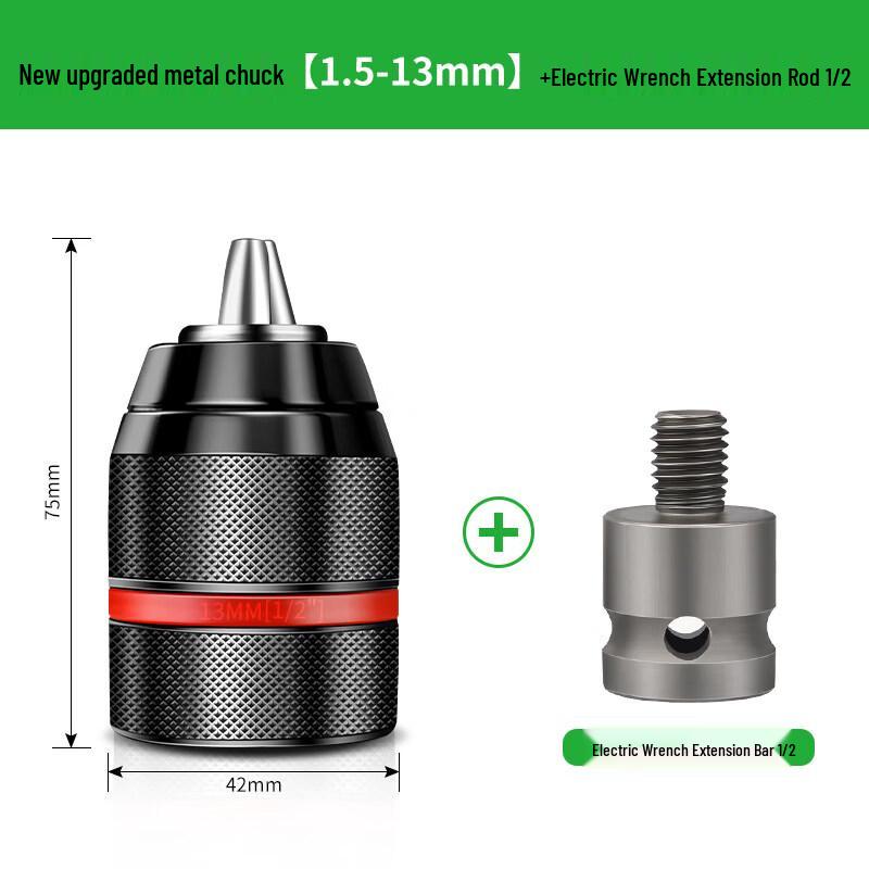 1.5-13mm Ratchet Full Metal Drill Chuck Adapter
