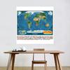 Polyester,The World Map with National Flag Painting Poster Travel Supplies/Learning,World Map Wall Decor