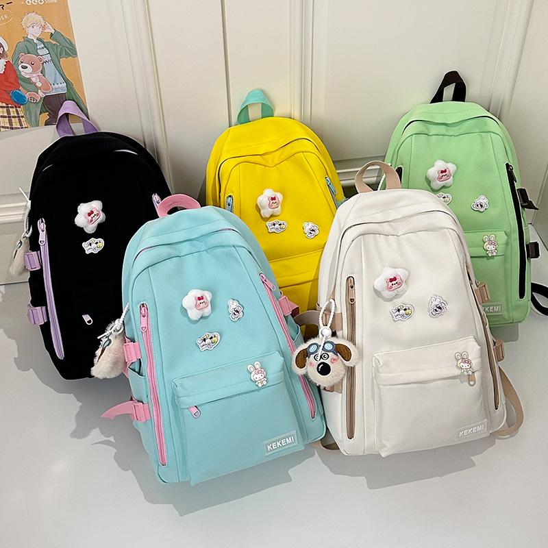 Japanese Backpack Women's New Fashionable Large-capacity Computer Backpack Simple and Versatile Junior High School Student Schoolbag
