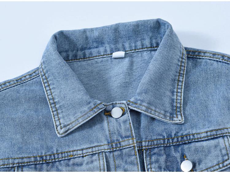 Retro Blue Denim Jacket for Women - Loose Korean Style, Plus Size, Spring/Autumn Trend