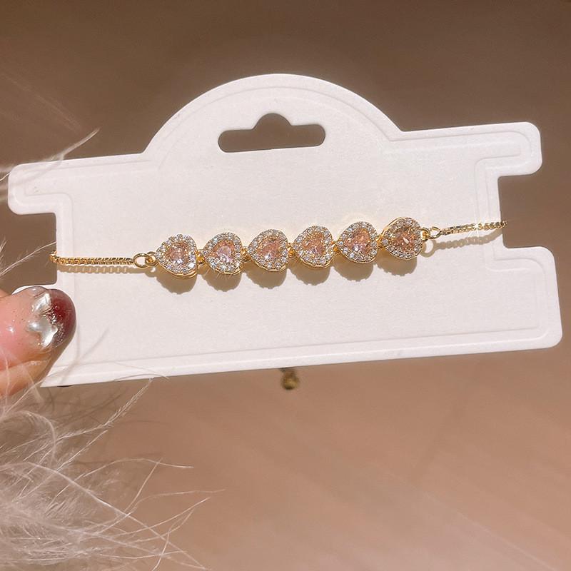 Vintage Heart Shaped Adjustable Bracelet With Gold Plating For Elegant Women Gift
