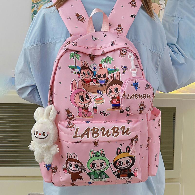 Labubu Kinderrucksack Schultasche Schüler Schultasche Leichter Niedlicher Rucksack Mode Cartoon Rucksack