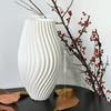 Modern Vase, White Minimalist Small Flower Holders for Pampas Grass Decor, Coffee Table & Shelf Decor, Abstract Vases for Flower Bouquet, Trendy Home
