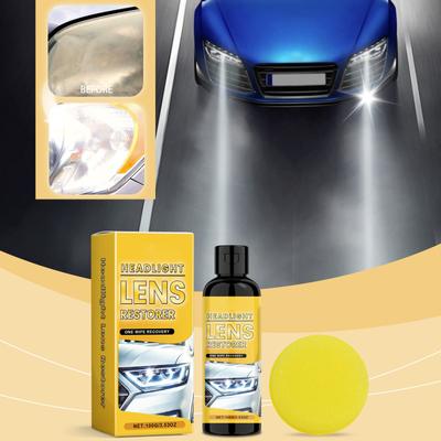 Car Headlight Polishing Fluid Kit, Car Scratch Polishing Care Fluid Scratch Removal Kit, With Sponge Suitable For Car Scratches,250ML