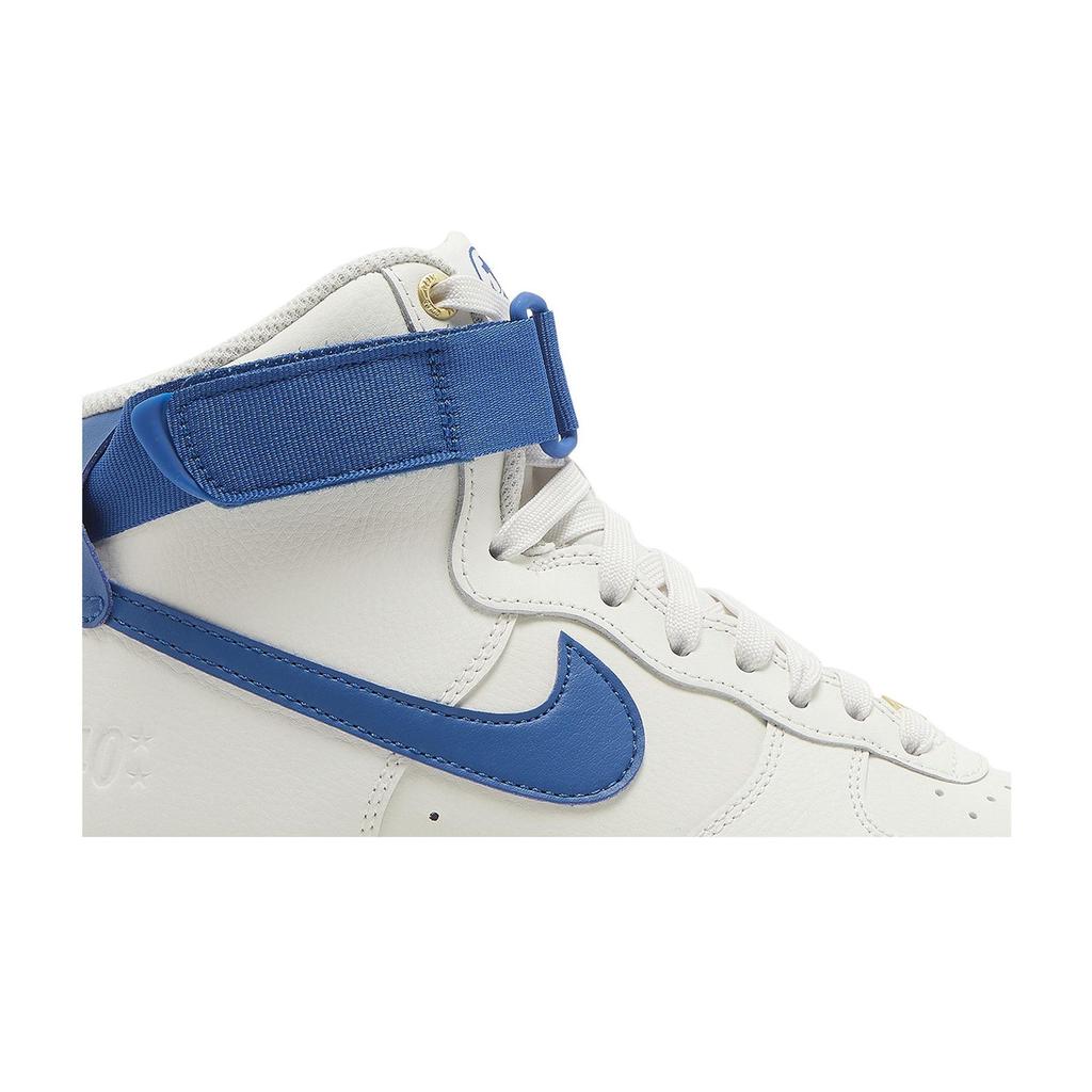 Nike Womens Air Force 1 High SE '40th Anniversary - Sail Blue Jay' (women's sizes) Sail / White / Metallic Gold / Blue Jay Skateboard Shoes