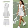 Womens Seamless Zipper Sport Dress With Built-in Shorts Tennis Running Yoga Outdoor Fitness