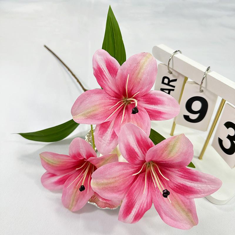 Plant Simulated Lilium Spp Wedding Hotel Restaurant Desktop Decoration Props