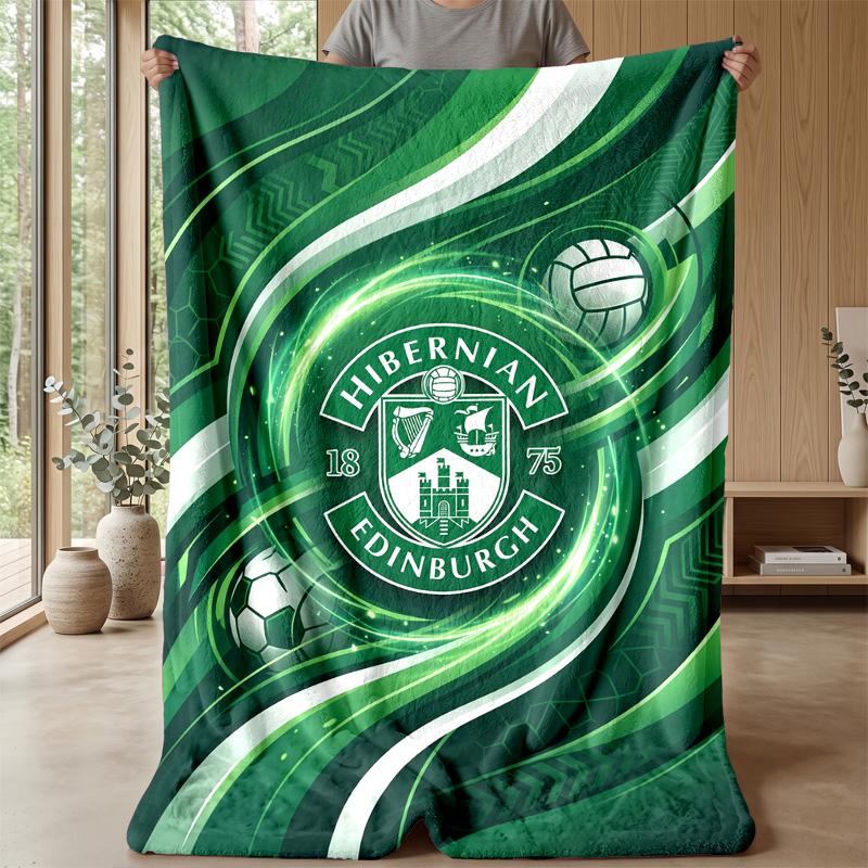 Hibernian FC Soft Flannel Fleece Blanket Lightweight Cozy Warm Throw Blanket For Sofa Bed Home Decor