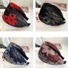 Mesh Lace Embroidery headband Flower Women Hair Hoop Sweet Toothed Non-slip Hairband  Wash Face