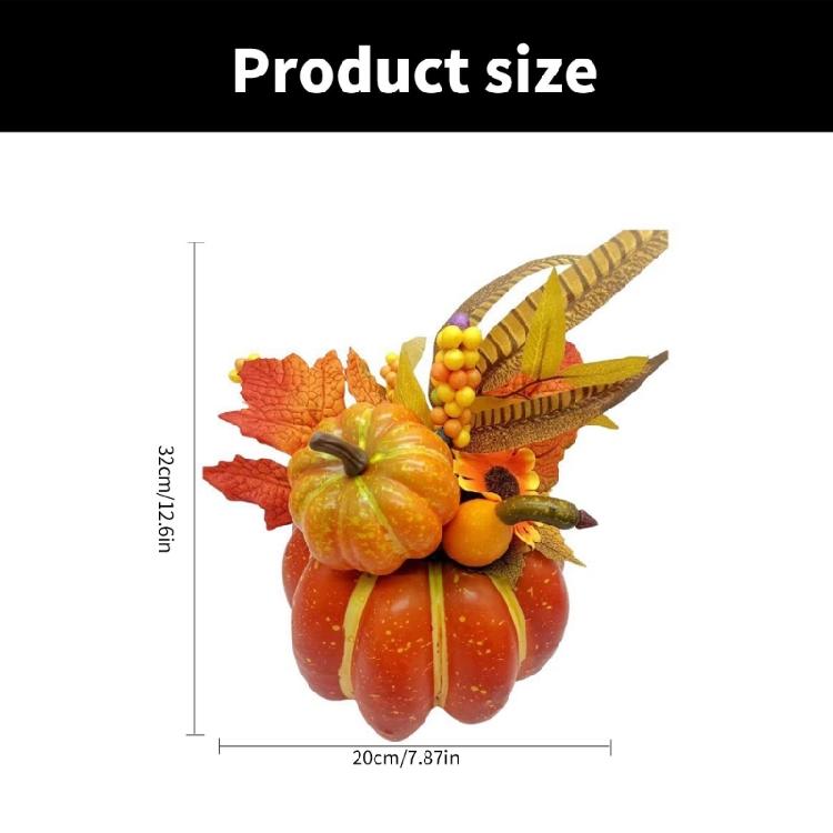 Multipurpose Charm Artificial Pumpkin Container with Flower Long Time Use Home Accessory and Office Decoration