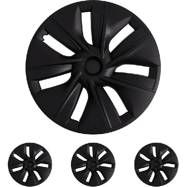 Matte Black 19 Inch Wheel Covers for Tesla Model Y 2021-2024 Hubcaps Tesla Model Y Accessories 2024