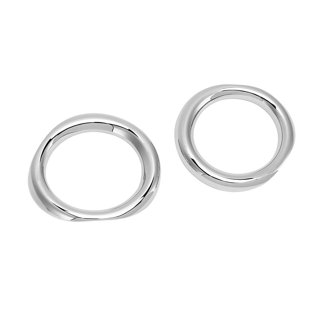 2PCS Car Front Fog Light Ring Cover Trim Chrome Plated Glossy Replacement for CHR 2016‑2018