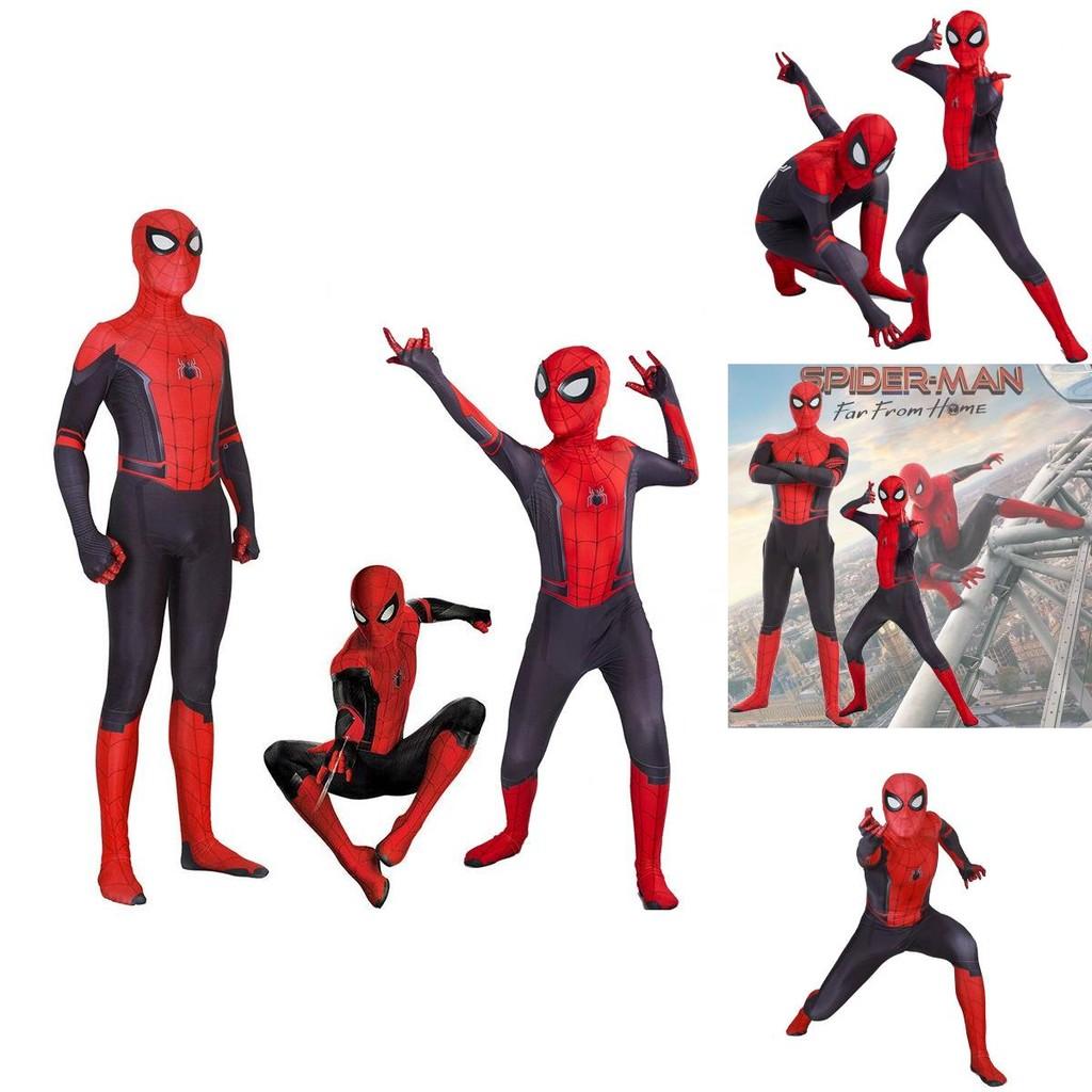 Quality Peter Parker Spider Man Far From Home Cos Costume For Adults And Kids**