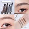 Mingxizhi Waterproof Long-Lasting Eyebrow & Eyeliner Pencil with Multi-Pronged Brush for Defined, Sweatproof Results