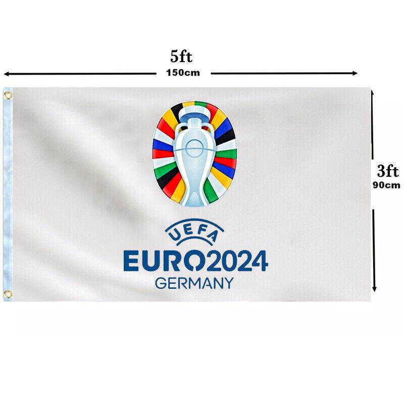 

Durable Polyester 2024 Euro Cup Team Flag For Soccer Fans Vibrant Banner White
