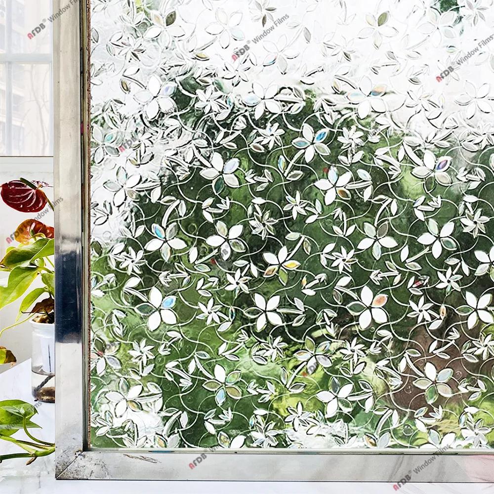 3D-Regenbogen-Fensterfolie, Sichtschutz, Buntglas, UV-Schutz, Fensteraufkleber für Zuhause, statisch haftender Kleber, Wärmeregulierende Glasfolie