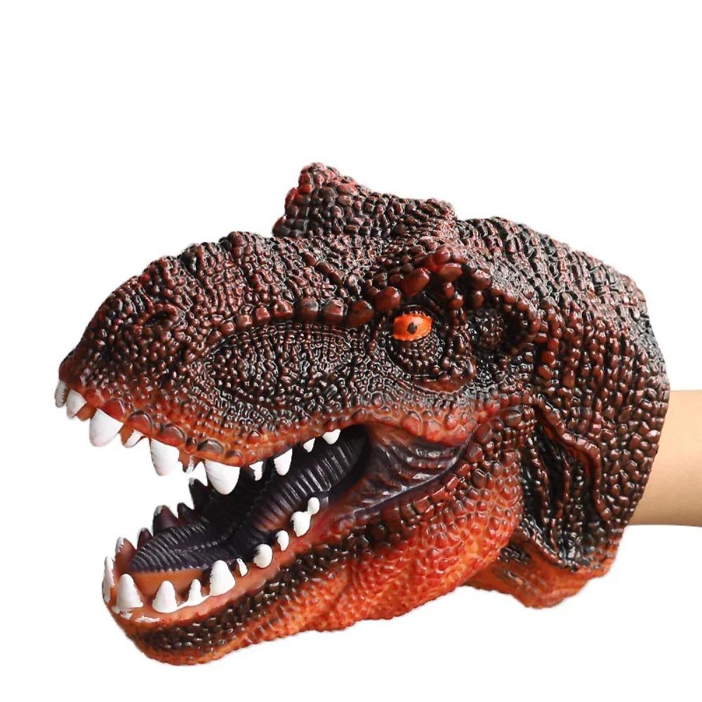 Handpuppen Dinosaurierkopf Modell Spielzeug T-Rex Dino Jura Hai Tiger Park Puppen Dinosaurierwelten Weiches Plüschtier für Jungen Kinder Geschenke