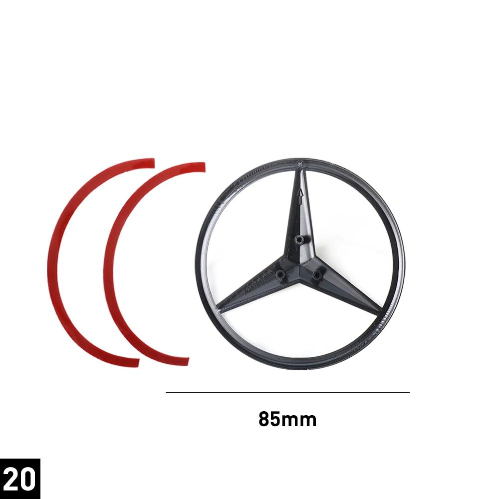2025 Het För Mercedes Benz S-klass A2238170100 GLA-klass A2478170500 85mm Bakre Stjärnemblem Svart Silver Bakre Bagagelucka Logotyp Klistermärke