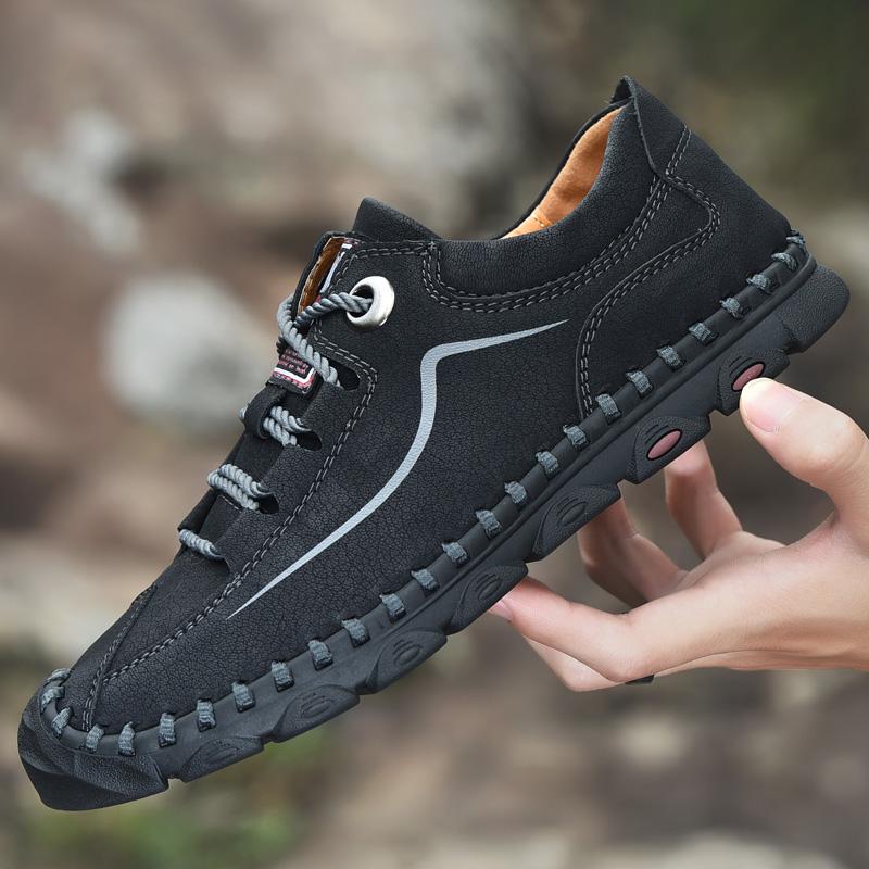 Men's Leather Shoes Large Casual Shoes Sports Men's Fashionable Casual Leather Shoes