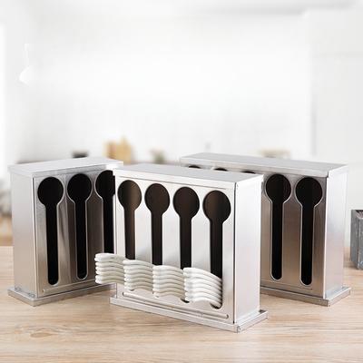 Organisateur de couverts en acier inoxydable, support pour ustensiles, boîte de rangement pour cuillères, pour restaurant, salle à manger, cuisine, table à manger