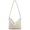 Fold Detachable Adjustable Shoulder Strap Leather Crossbody Clutch Bag Women Bags White C510PT1X01-3006