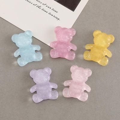 Smile Bear Resin Sticker for DIY Crafts: Medium Letter Ornament for Water Cup, Phone Case, and Accessories
