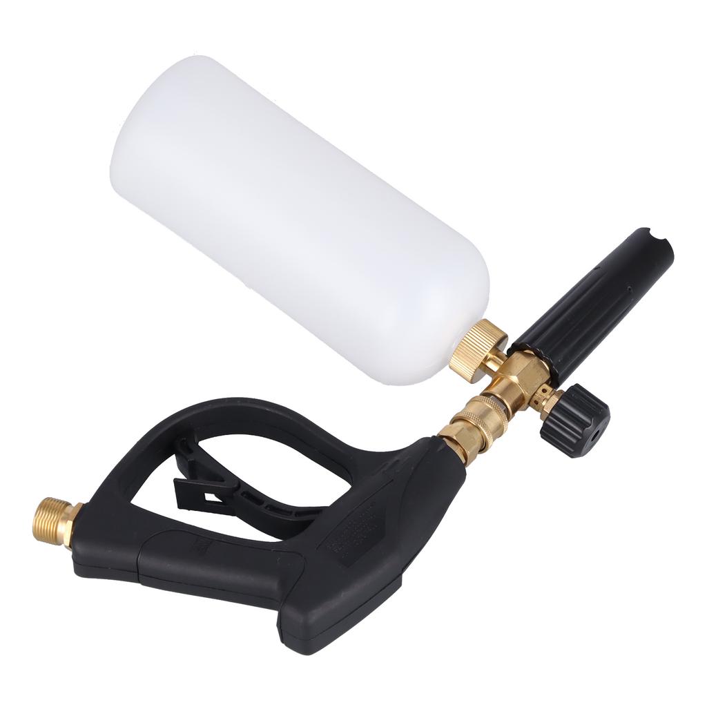 Schaumpistole Multifunktion Hochdruck Autowaschanlage Wasserpistole mit 5 Düsen Schaumflaschen-Set M22x1.5mm