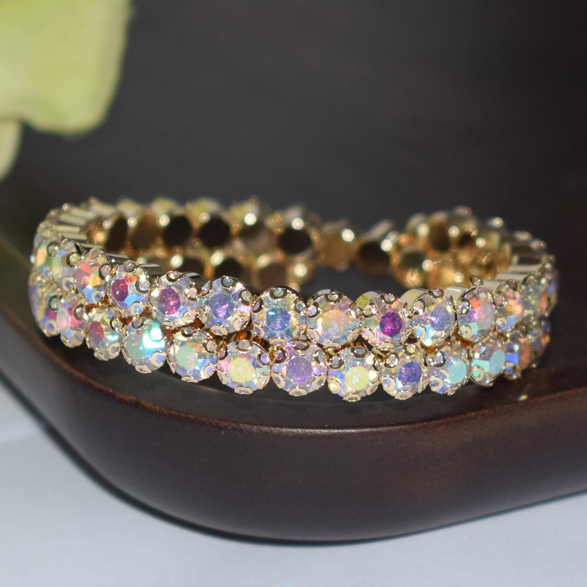 

Новый свадебный браслет на руку из страз AB, сценическое хрустальное украшение