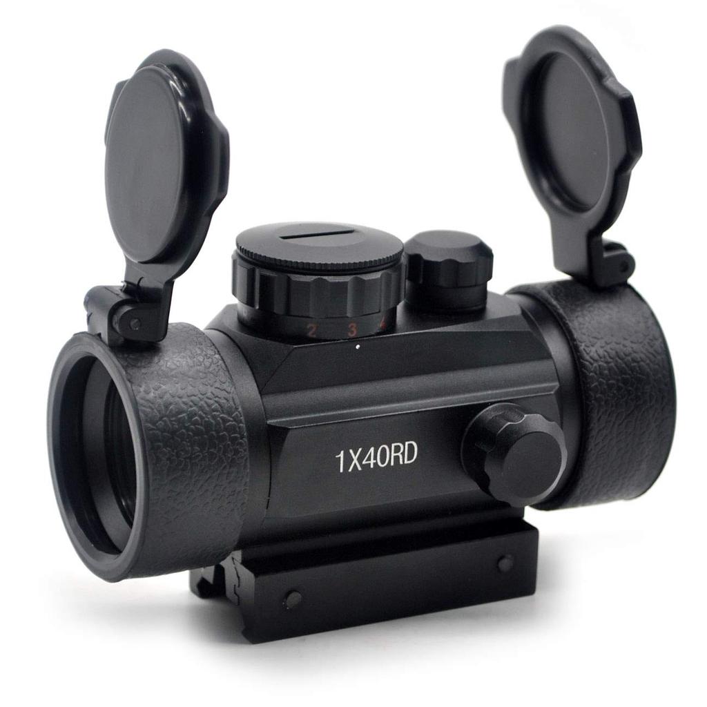 Trirock Tactical Red/Green Dot Sight, 1x40RD, Compatible with 20mm/10mm Rail Mounts, 5-Level Red/Green Adjustment (New Edition)