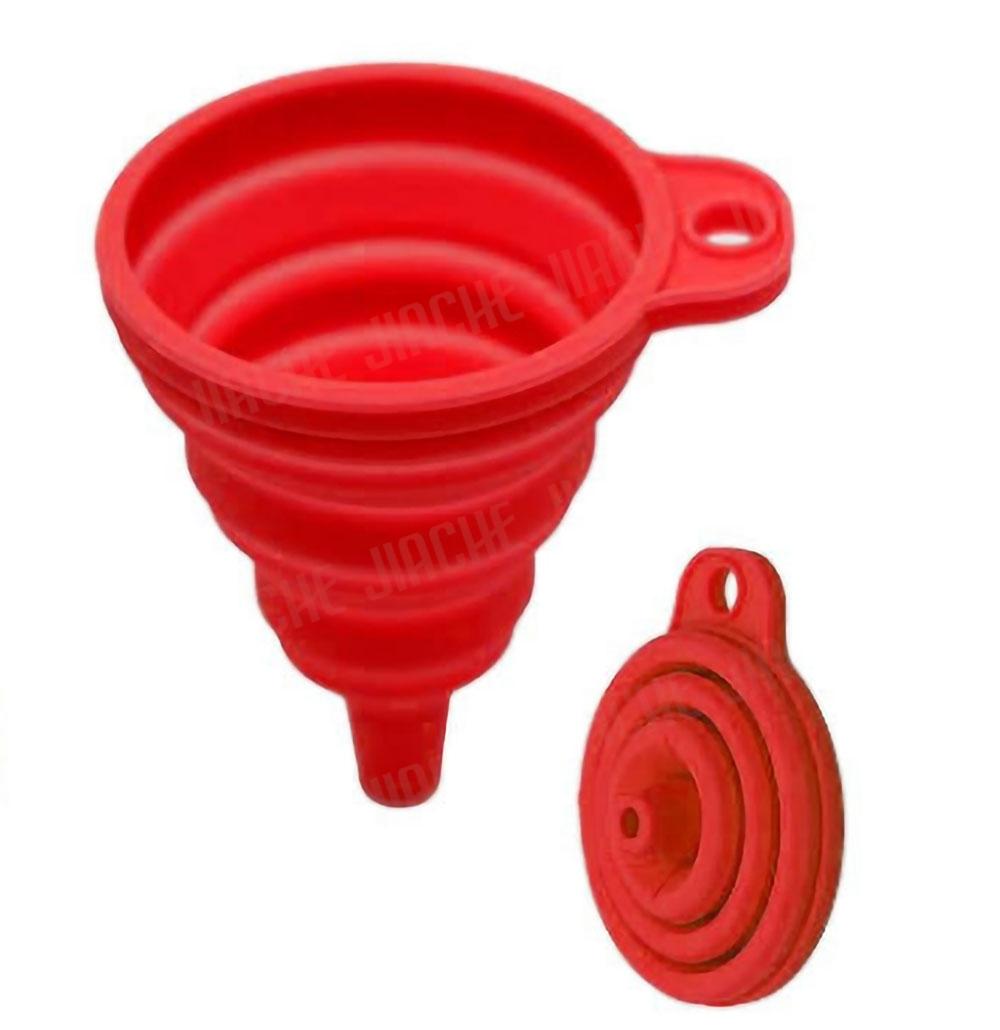 

Universal Car Engine Funnel Silicone Change Foldable Portable Auto Engine Oil Petrol Change Funnel Auto Accessories красный