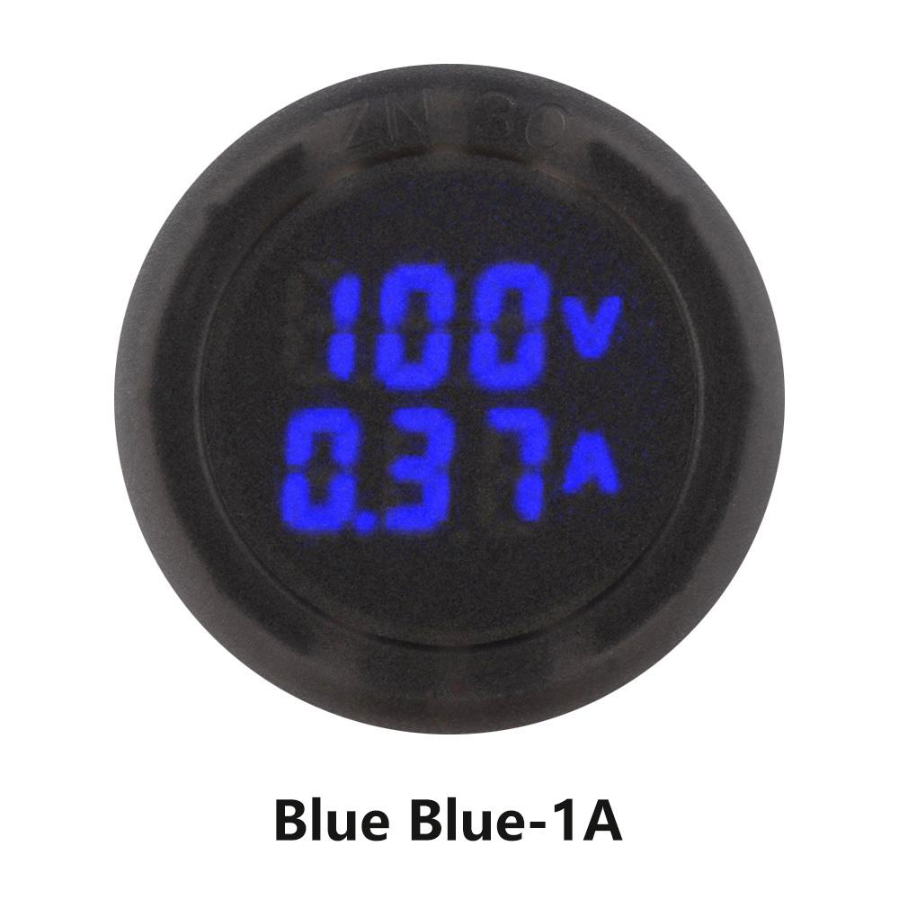 DC5-100V Digital Voltmeter LED Digital Display Circular Voltmeter Car Voltage Current Meter Volt Detector Tester Monitor Panel