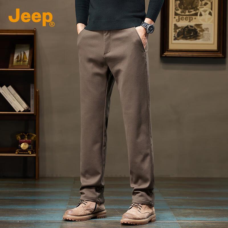 Jeep Men's 2025 Autumn Business Casual Straight-Fit Pants